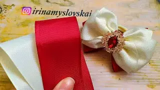 Стильно и очень просто! Бантик из репсовой ленты 4 см