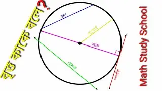 বৃত্ত কাকে বলে? What is circle? Basic Math || Bangla Tutorial || Math Study School ||