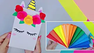 DIY unicorn folder organizer/Органайзер для папок в виде единорога своими руками