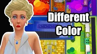 The Sims 4 but every room is a different color 🌈💕✨