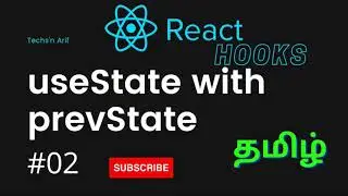#2. useState with prevState | React Hooks | techs'n arif | tamil