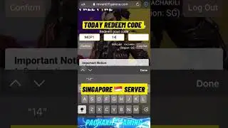Today Redeem Code MCP Major Season 3 | Singapore 🇸🇬 server #shorts