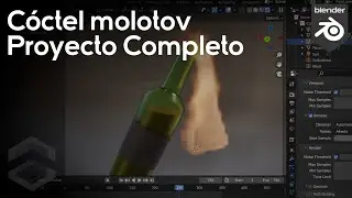 Cocktail Molotov (Proyecto Completo) en Blender (3.3) - Tutorial Blender