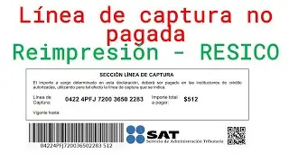 Como Reimprimir Línea Captura Vencida RESICO 2024 - Régimen Simplificado de Confianza