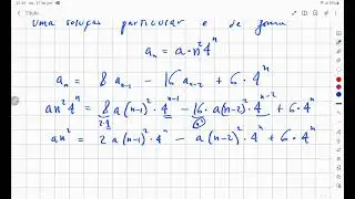 Relação de recorrência linear de segunda ordem não homogênea