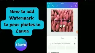 How to add a Watermark to your photos in canva