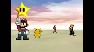 Super Smash Flash 2 v0.8b: Mario VS. Pikachu VS. Naruto VS. Ichigo