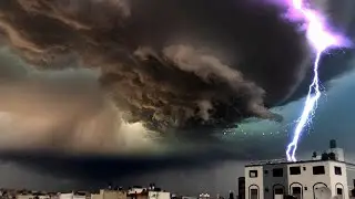 A huge dark cloud appears in the sky of Gaza!