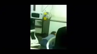 People breaking chairs