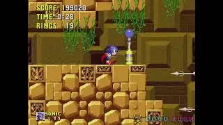 Sonic the Hedgehog (1991) | Sega Genesis | Labyrinth Zone Act 2