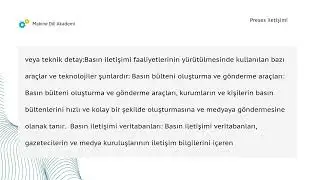 Preses iletişimi | Makine Dili Akademi