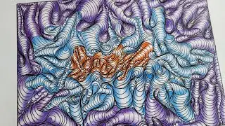 MEDITATE with me and this ZENTANGLE ●100% STRESS RELIEF● Dimensions.