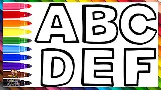 Dibuja Y Colorea El Abecedario 🌈 Aprende Letras y Colores en Español 🅰️-🇿 Dibujos Para Niños