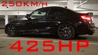 BMW M235i 425HP - 0-250 ACCELERATION Sound Onboard Autobahn