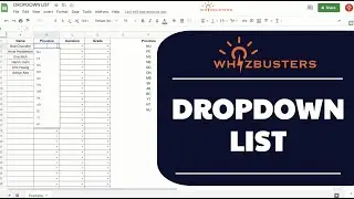 Make a DROPDOWN list in Google Sheets Data Validation