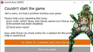 How to Fix easy anti cheat cannot run if driver signature enforcement has been disabled
