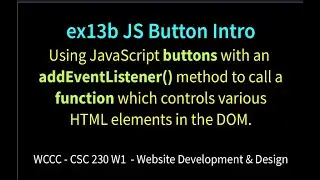 CSC230 13b JavaScript Button Function (Sp 22)