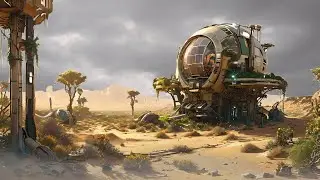 Cosmic Serenity: Live Relaxation a station on a planet. Relaxing sounds help you fall asleep.