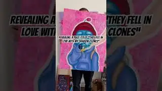 Revealing A Painting titled “They Fell In Love With My Shadow Clones” #artreveal #shorts