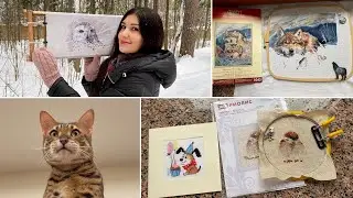 Рукодельный МЕСЯЦ зимы☃️ Ващешные старты, финиши, продвижения, котики, птички и много снега:)❤️
