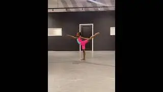 Training in the dance studio #dancetraining #dance #nineyearsold #competitivedance #shorts