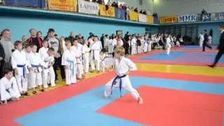 Heian Sandan Kata. Ukrainian Championship. Kostash Andrey 9 years old