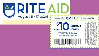 Rite Aid AD SCAN - August 11 - 17, 2024 - EARN $10 wyb $50 BARCODE! - @patel7ravi7