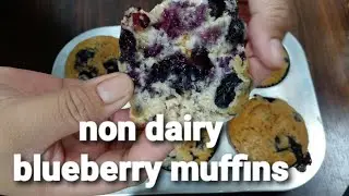 BLUEBERRY MUFFINS | NON DAIRY (VEGAN) BLUEBERRY MUFFINS