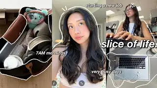 slice of life 💻 7AM productive days in my life, new job, morning routine & new book review