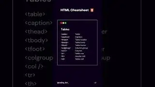 HTML Cheatsheet | PDF Included ⚡