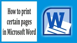 How to print certain pages in Microsoft Word #73