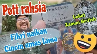 loket lama zaman British / metal detecting di Pott rahsia fikri naikan cincin emas lama 5 gram