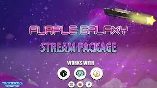 Cute Twitch Overlay Package - Galaxy 2021