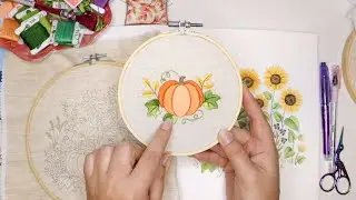 HOW to EMBROIDER a PUMPKIN 🎃 Vegetable Garden 🌻 October SAL Day 2 ✂️ Tips for Perfect Satin Stitch