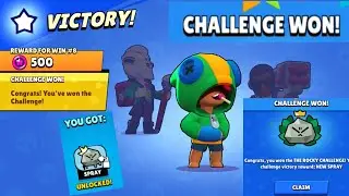 Final battle of the Rocky Challenge | Rocky Challenge completed with randoms | Reward #brawlstars