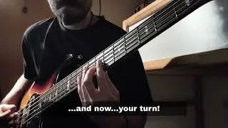 Bass Gym 101 // adding percussive notes // funky bass line B7