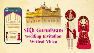Animated Sikh Punjabi Wedding Invitation Video || Sikh Wedding Invitation Video || KC Effects