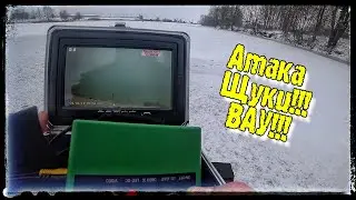 Купил подводную камеру. Атака щуки на живца. Подводная сьёмка. Зимняя рыбалка 2023-2024. Vlad TV.