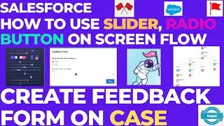 Create Feedback form on Case ! How to use Slider, Radio button on Screen Flow ! Salesforce Flows !