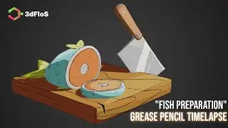Blender 2D/3D Grease pencil timelapse 