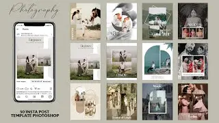 50 Instagram Post Templates PSD | Elegant Wedding & Social Media Designs 