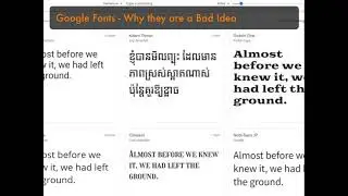 Why Webmasters should not use Google fonts
