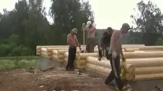 Процесс строительства деревянного дома