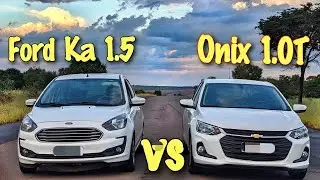 FORD KA 1.5 vs ONIX 1.0 TURBO! Quem será o mais veloz!