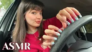 FAST AND AGGRESSIVE ASMR IN THE CAR (Camera Tapping, Mouth Sounds, Hand Sounds, Rambles, Tapping, +)
