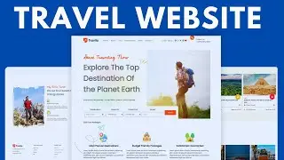 How to create responsive travel website step by step using html css & Js | Website design tutorial