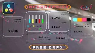 FREE Finance Glassy Infographics Pack For Davinci Resolve | Free DRFX File