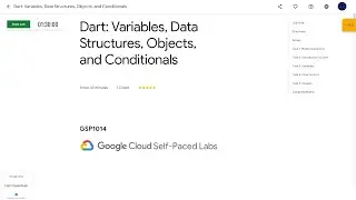 Qwiklabs | Dart: Variables, Data Structures, Objects, and Conditionals [GSP1014]