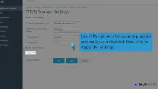 How to Configure an FTP backup in Plesk   BLUE ARCTIC