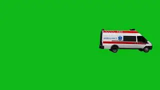 Ambulance 🚑 green screen cartoon character|green|||